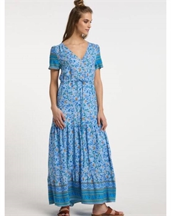 Платье макси с цветочным принтом, синий Usha