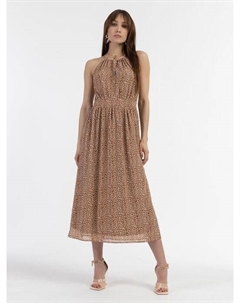 Шифоновое платье миди, коричневый Faina