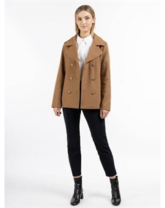 Переходный бушлат из смесовой шерсти., коричневый Dreimaster