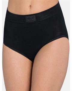 Трусы макси, 3 шт., двойные комфортные., черный Sloggi