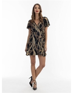 Мини-Платье с принтом по всей поверхности, черный Faina