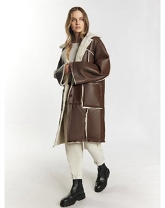 Пальто из кожи ягненка, коричневый Dreimaster