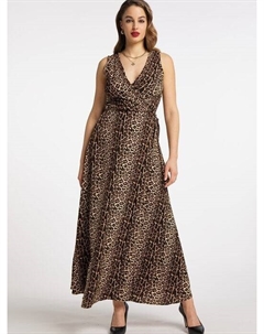 Платье макси с леопардовым принтом, коричневый Faina