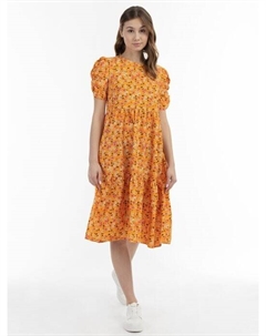 Платье миди с короткими рукавами, мультиколор Mymo