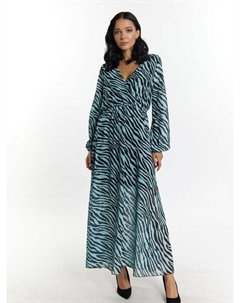 Платье с зебровым принтом, синий Faina
