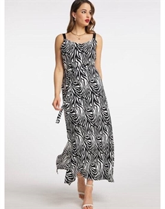 Платье макси с зебровым принтом, черный Faina