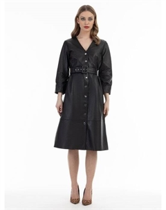 Кожаное платье, черный Faina