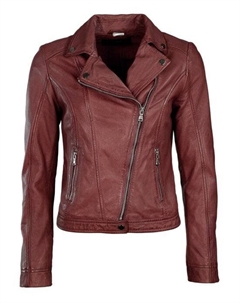 Кожаный пиджак, красный Jcc