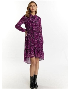 Платье с леопардовым принтом, сиреневый Faina