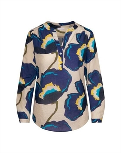 Туника с цветочным принтом, синий Seidensticker