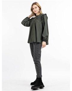 Блузка с длинными рукавами, зеленый Dreimaster