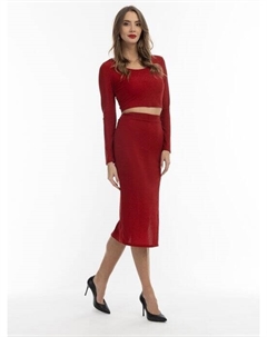 Юбка-Карандаш с блестками, красный Faina