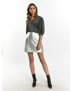 Кожаная юбка, серебряный Faina