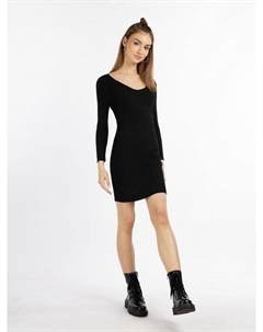 Платье в рубчик, черный Mymo