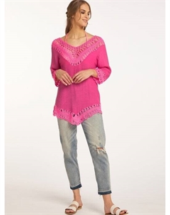 Туника с деталью, связанной крючком, розовый Izia