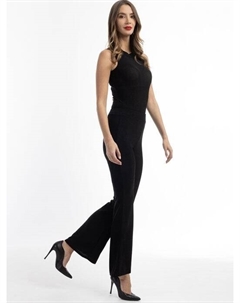 Трикотажные брюки с блестящей пряжей, черный Faina