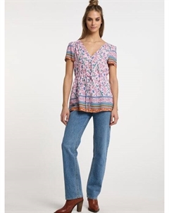 Блузка с короткими рукавами, розовый Usha