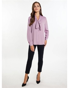 Блузка с завязками на воротнике, розовый Faina