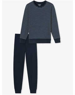 Пижамы открывают ночную одежду, синий Schiesser