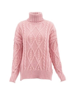 Свитер с высоким воротом, розовый Mymo