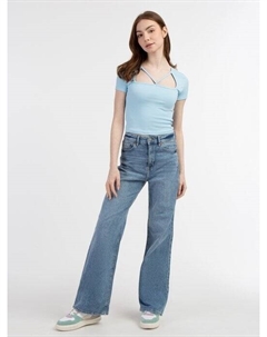 Футболка в рубчик, синий Mymo