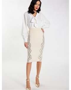 Вязаная юбка миди, белый Faina