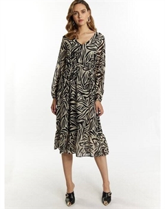 Платье с зебровым принтом, бежевый Faina