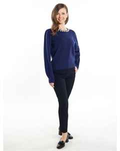 Свитер с жемчугом, синий Usha