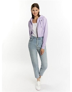 Укороченное худи на молнии, фиолетовый Mymo