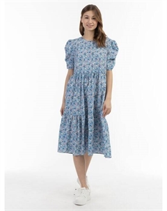 Платье миди с короткими рукавами, мультиколор Mymo
