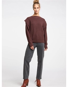 Свитер крупной вязки, коричневый Izia