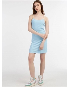 Мини-Платье из трикотажа в рубчик., синий Mymo