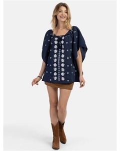 Пончо, синий Usha