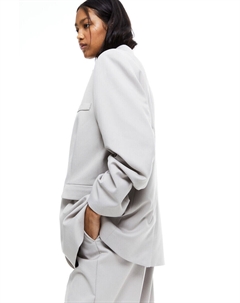 Однобортный пиджак, серый H&m