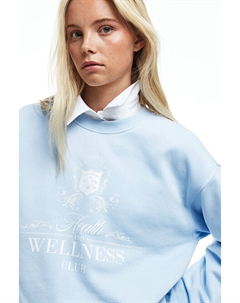 Толстовка с мотивом, синий H&m