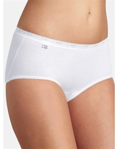 Трусы-Миди, 4 пары +, белый Sloggi