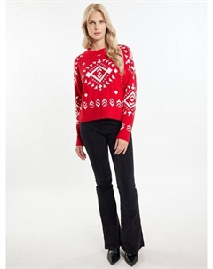 Пуловер, красный Izia