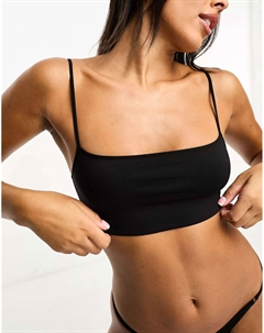 Мягкий черный бралетт без косточек Cat Weekday