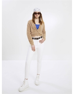 Прямой женский трикотажный кардиган с v-образным вырезом и длинными рукавами Xside