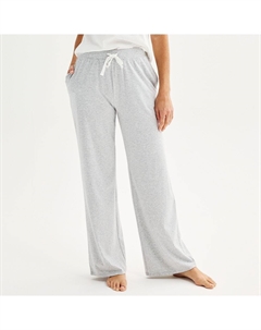Женские пижамные брюки из хлопка с модалом и открытым подолом, цвет Gray Stripe Sonoma goods for life