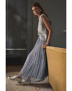 Юбка миди с принтом, синий Next