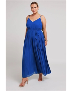 Плиссированный комбинезон, синий Yours curve