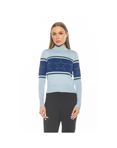 Женский свитер Lisa с длинным рукавом и воротником-стойкой, цвет Halogen Blue Alexia admor