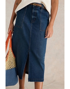 Юбка миди из денима Maren, синий White stuff