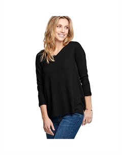 Женский свитер больших размеров со складками на спине, черный Ellos