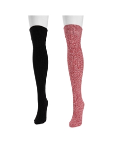 Женские носки выше колена Marl, 2 пары, красный Muk luks