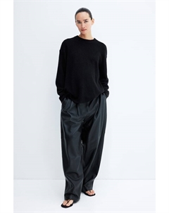 Свитер для мамы с разрезами по низу, черный H&m