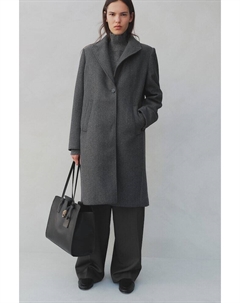 Пальто с подплечниками, серый H&m