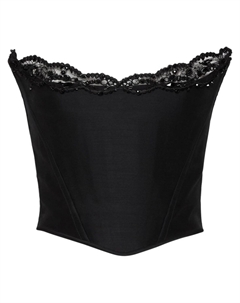 Кружевной топ-корсет, черный Dsquared2