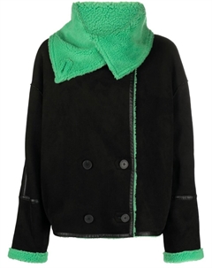 Двубортная шуба из искусственного меха, черный Twinset